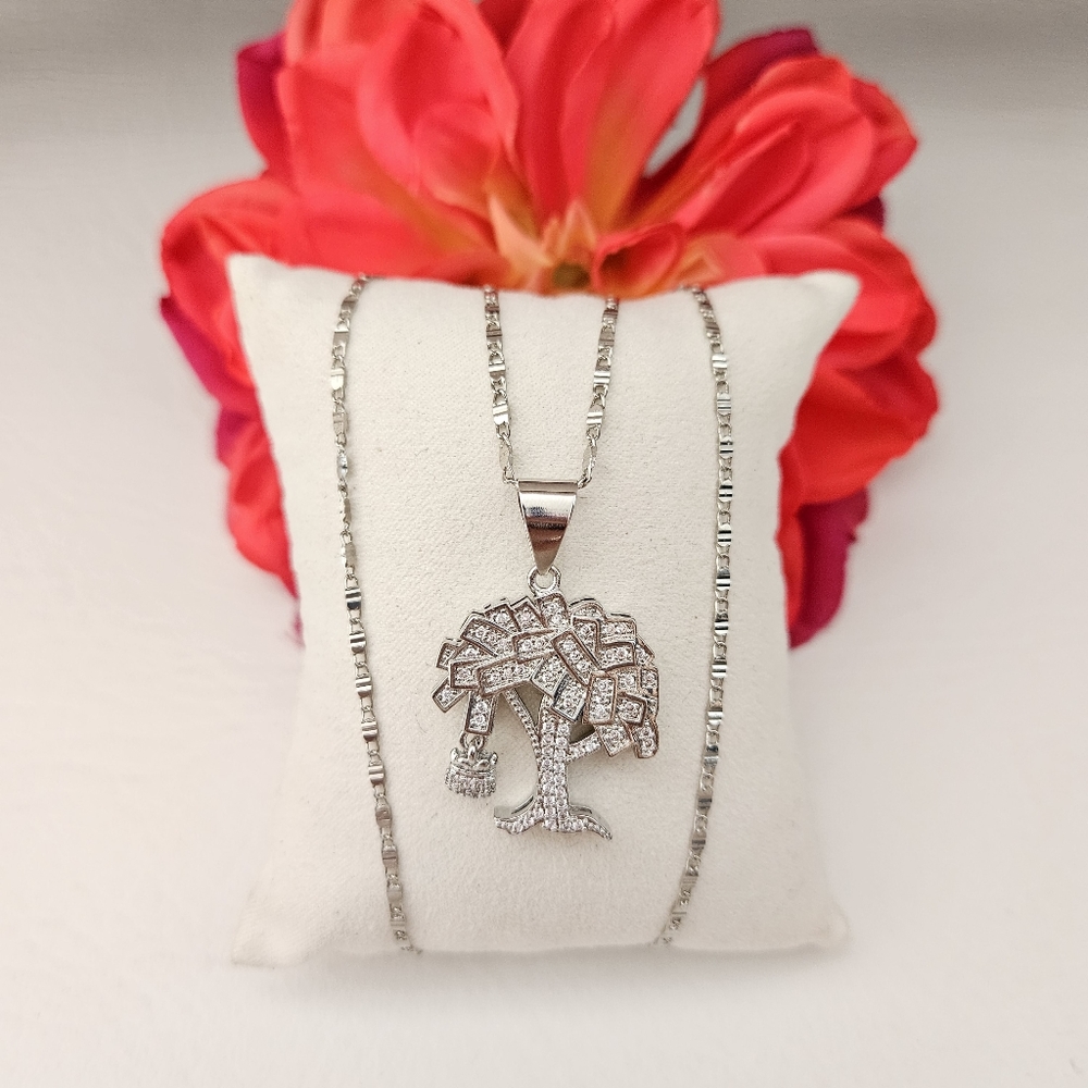 Silver Money Tree Necklace